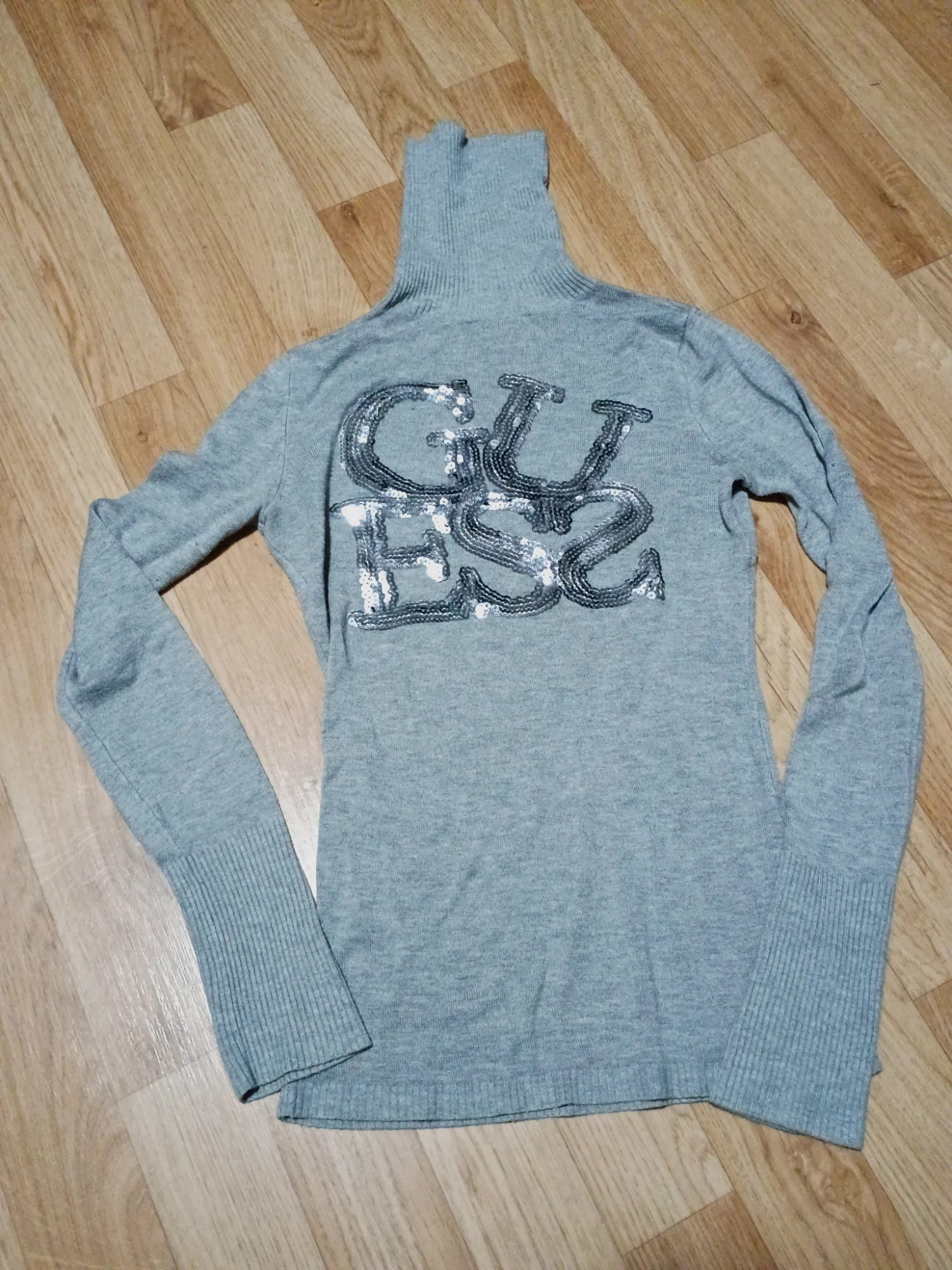 Pull col roulé femme Guess gris XS/34