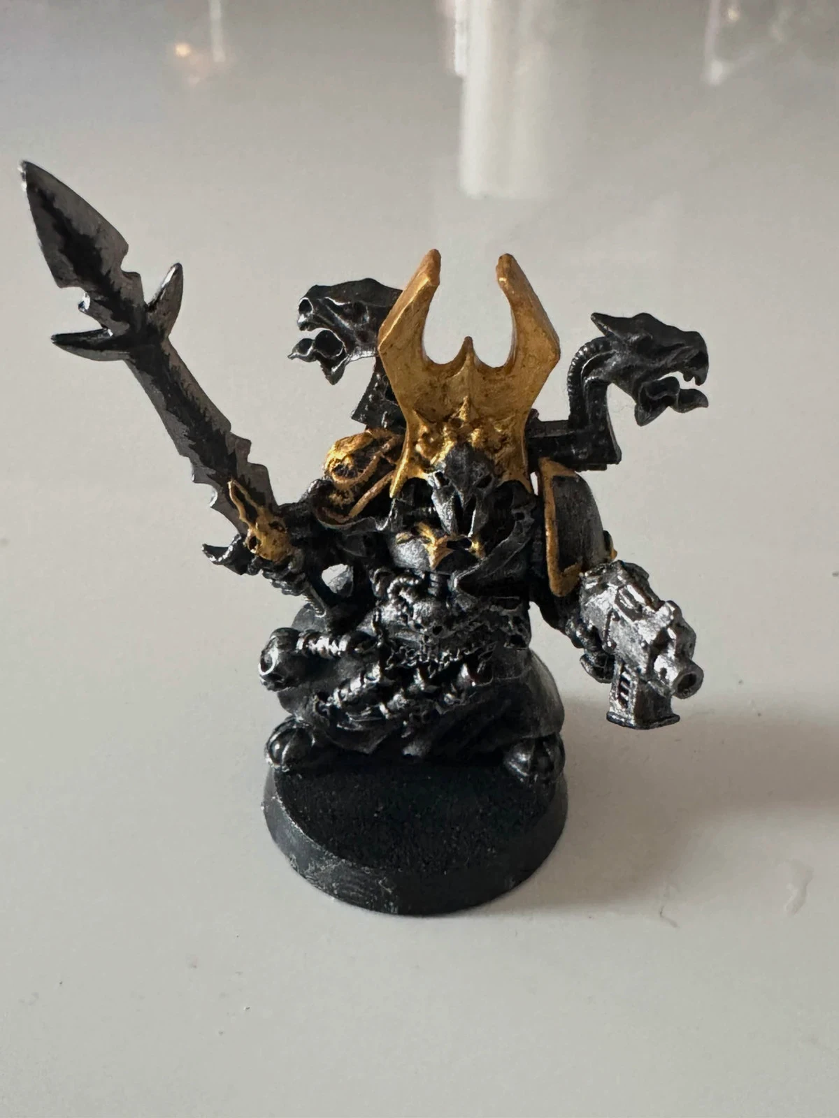Warhammer 40k commandant Iron Warriors Chaos en métal
