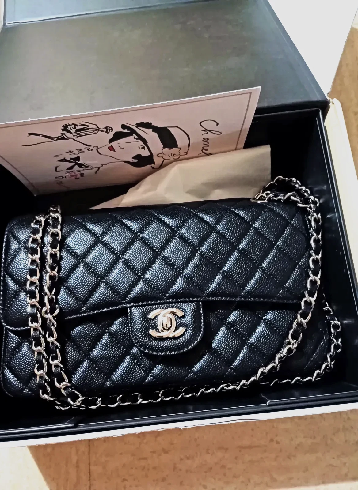 Chanel Flap Bag caviar matelassé noir