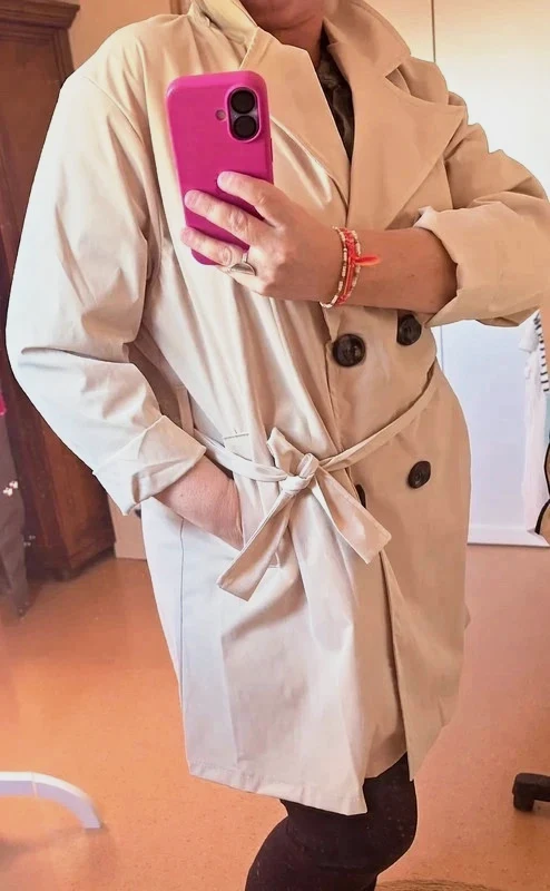 Trench imperméable beige grande taille 40/46