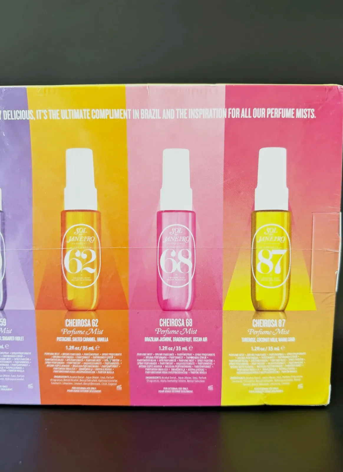 Coffret Sol de Janeiro 5 Brumes 35ml Cheirosa 40 59 62 68 87 Neuf  – Sol de Janeiro 5