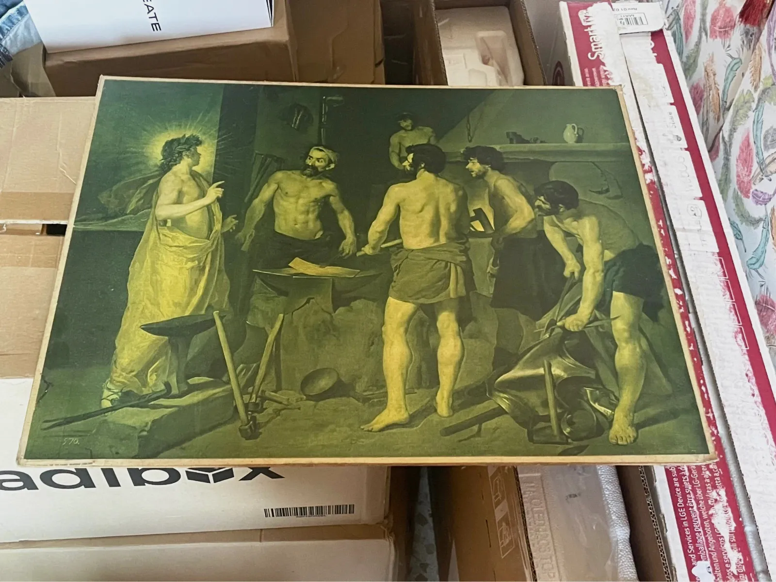 Lámina antigua “Vulcano y Apolo” de Velázquez (ideal decoración clásica) – Classic 4