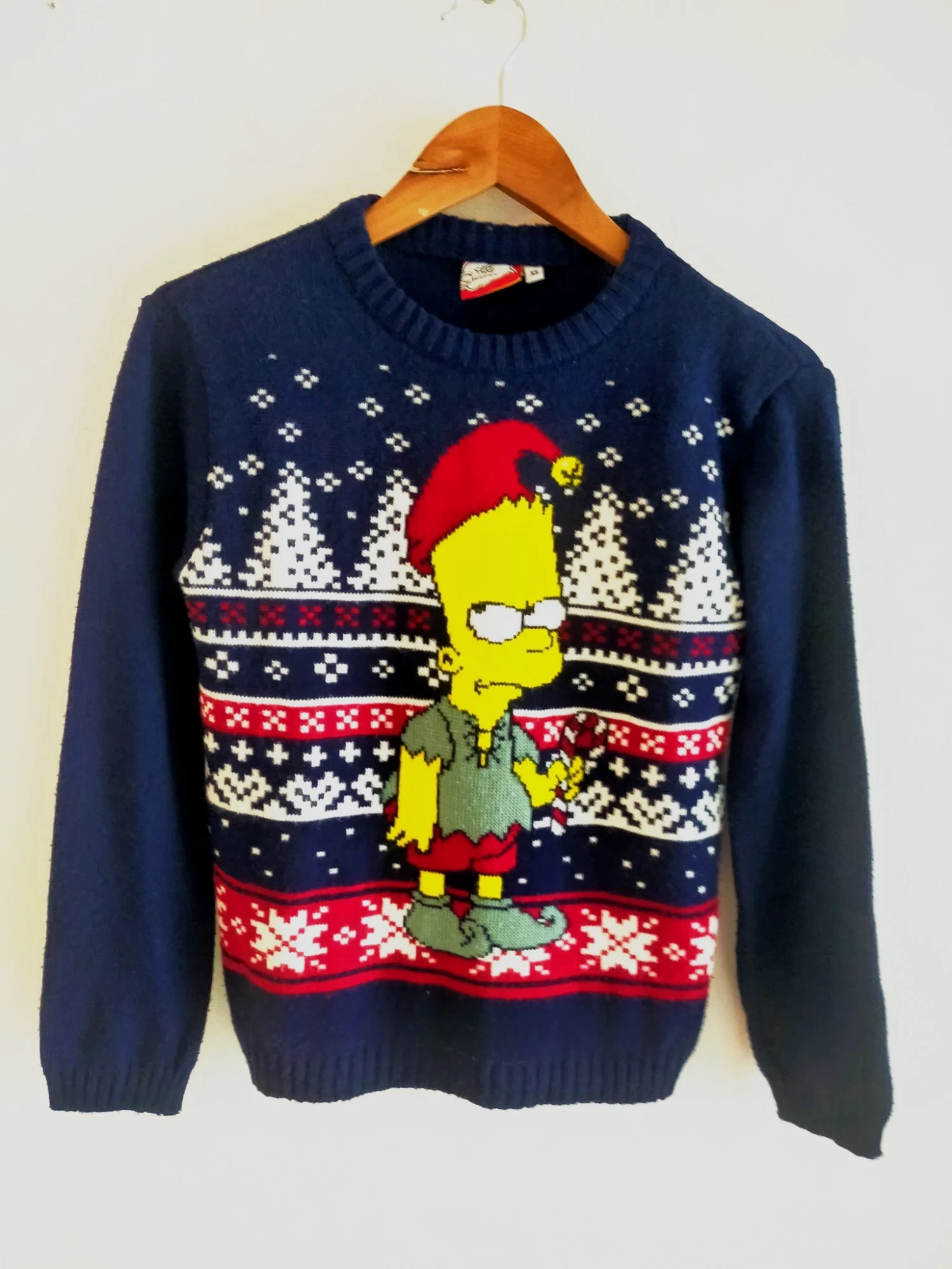 Pull de Noël vintage Simpson Bart taille xs