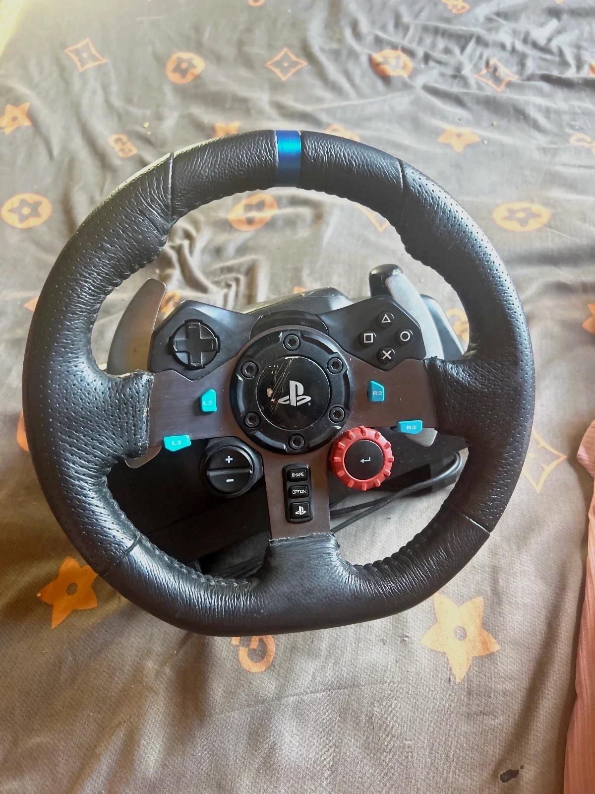 Volant PlayStation racing wheel noir