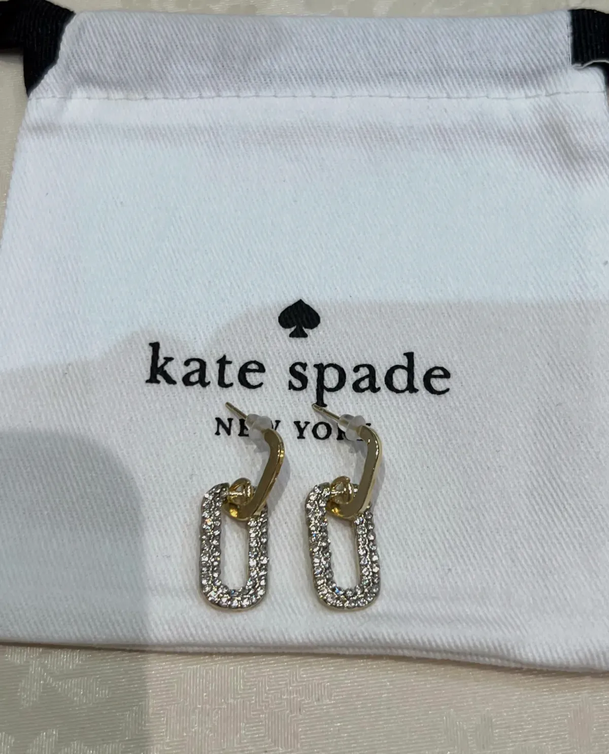 Boucles d'oreilles pendantes strass Kate Spade – Kate Spade – doré – taille Taille unique 3