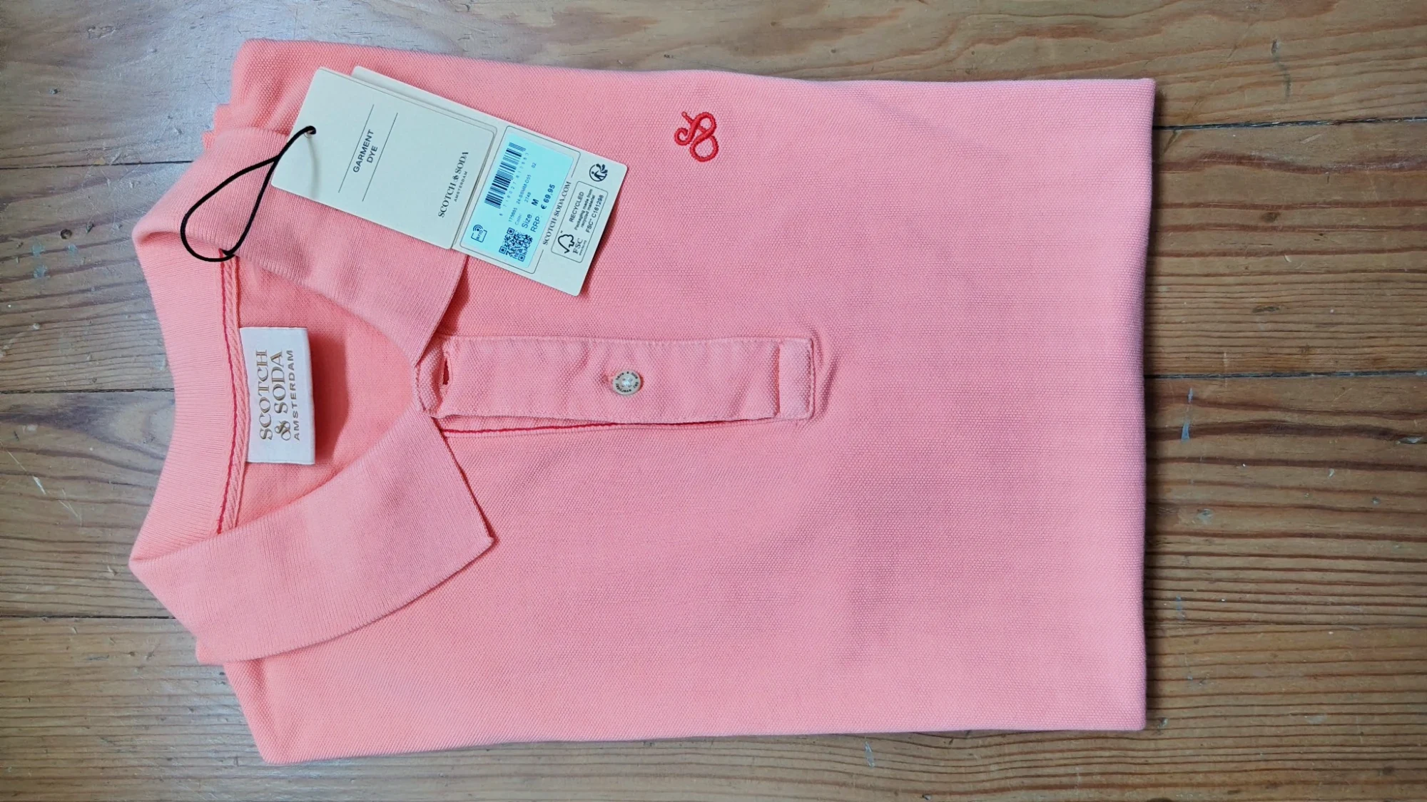 Polo en piqué corail Scotch & Soda