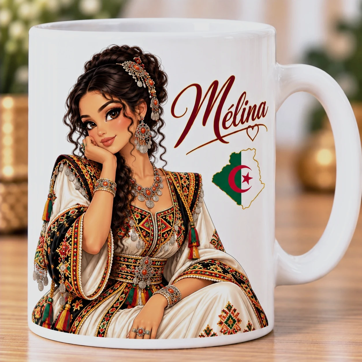 Mug personnalisé prénom Mélina Algérie