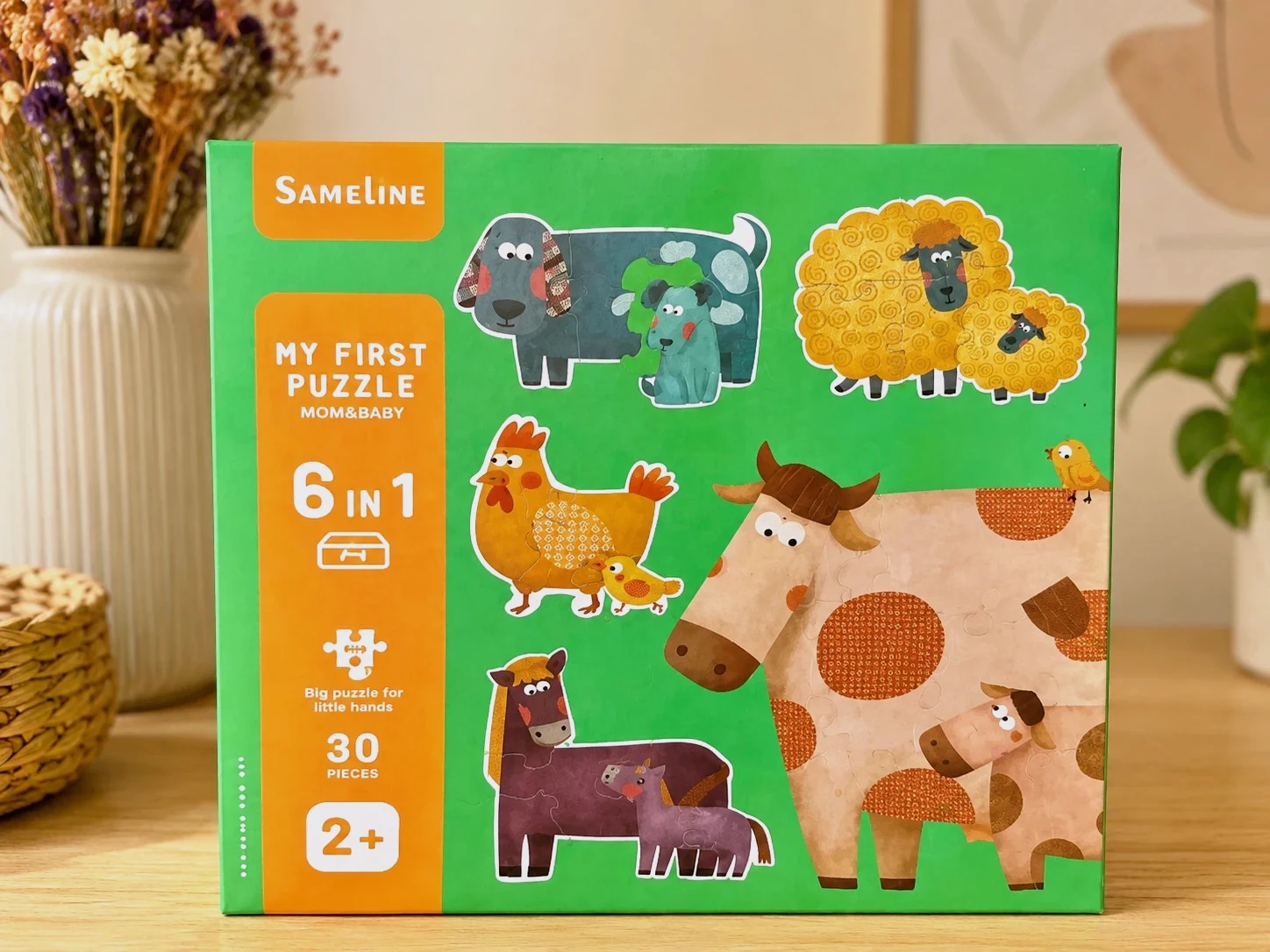 🧩 Puzzle enfant 6 en 1 animaux – 30 pièces