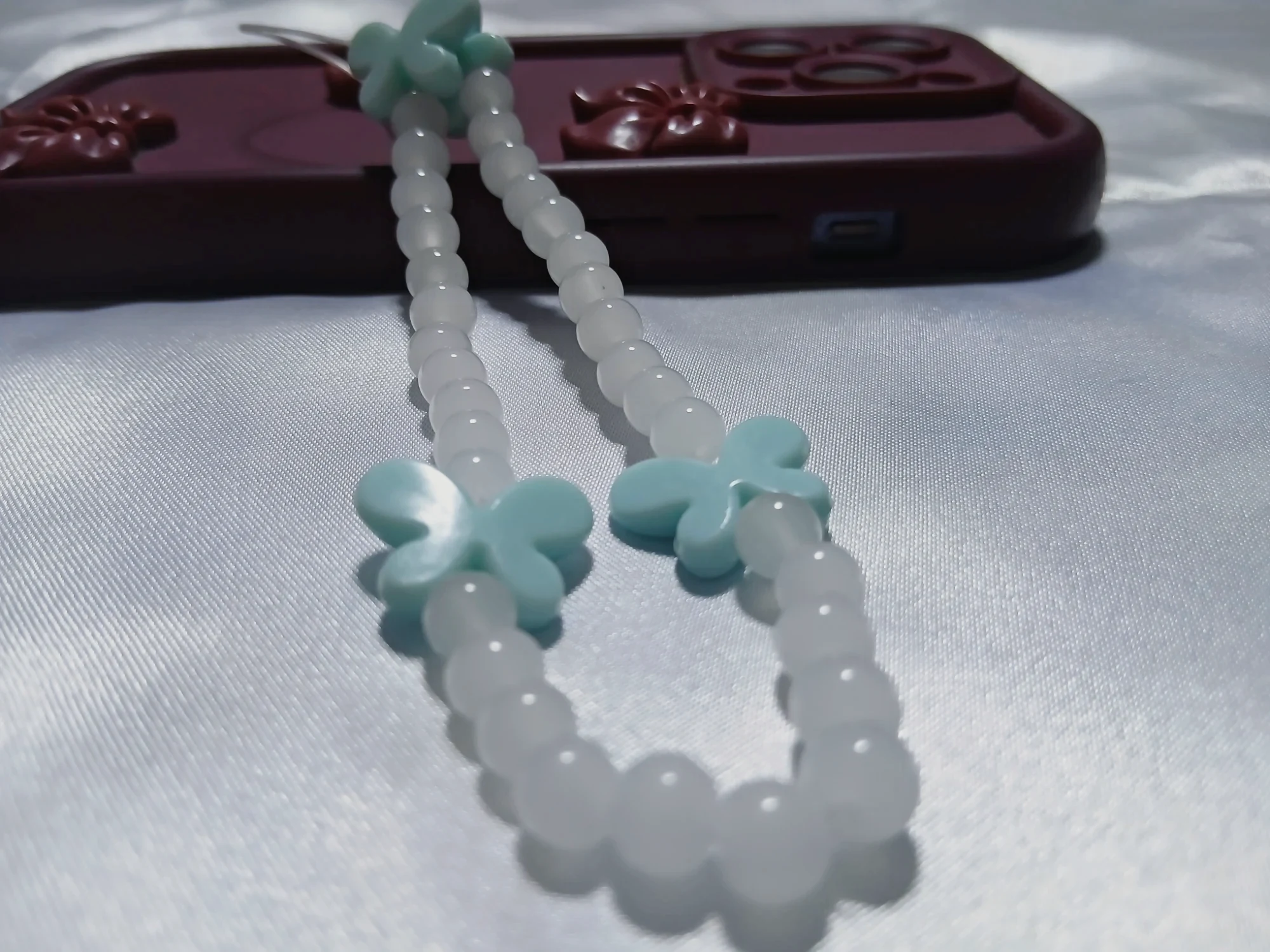 Charme phone tasbih papillon Nour 2 – Fait main – taille Taille unique
