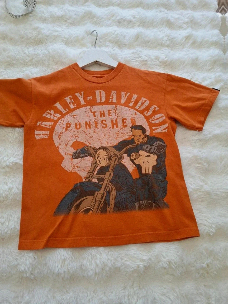T-shirt Orange - Édition Spéciale The Punisher - Collector Marvel x Harley-Davidson (M / 12-14 ans)