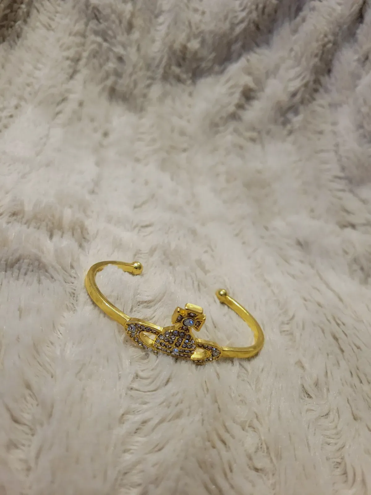Bracelet jonc Vivienne Westwood doré strass – Vivienne Westwood – taille Taille unique 2