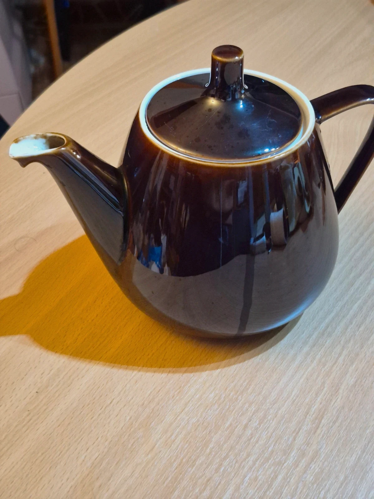 Théière Vintage Villeroy & Boch Luxembourg - Céramique Marron Glacé années 60/70