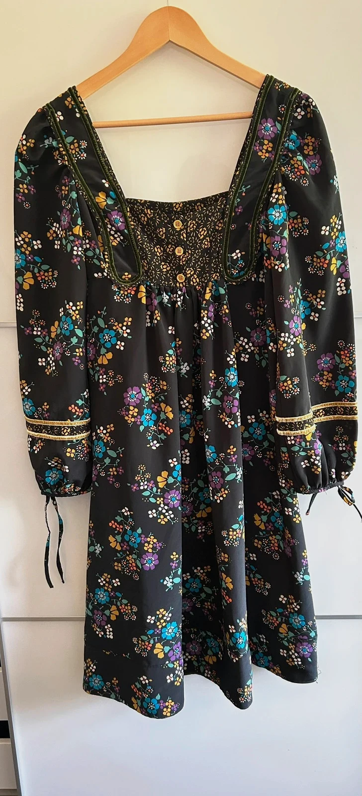 Robe Zara fleurie style bohème inspi vintage T.M – Zara – taille M / 38 / 10