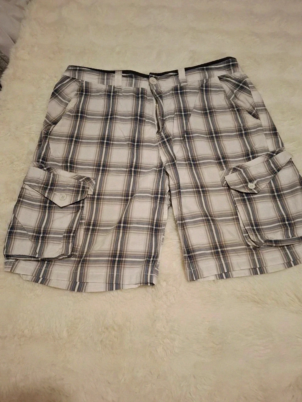Vintage Quiksilver Short cargo - À carreaux - Taille 34