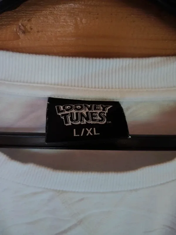 Sweatshirt Looney Tunes blanc vintage 90's – Looney Tunes – taille L / 40 / 12 5