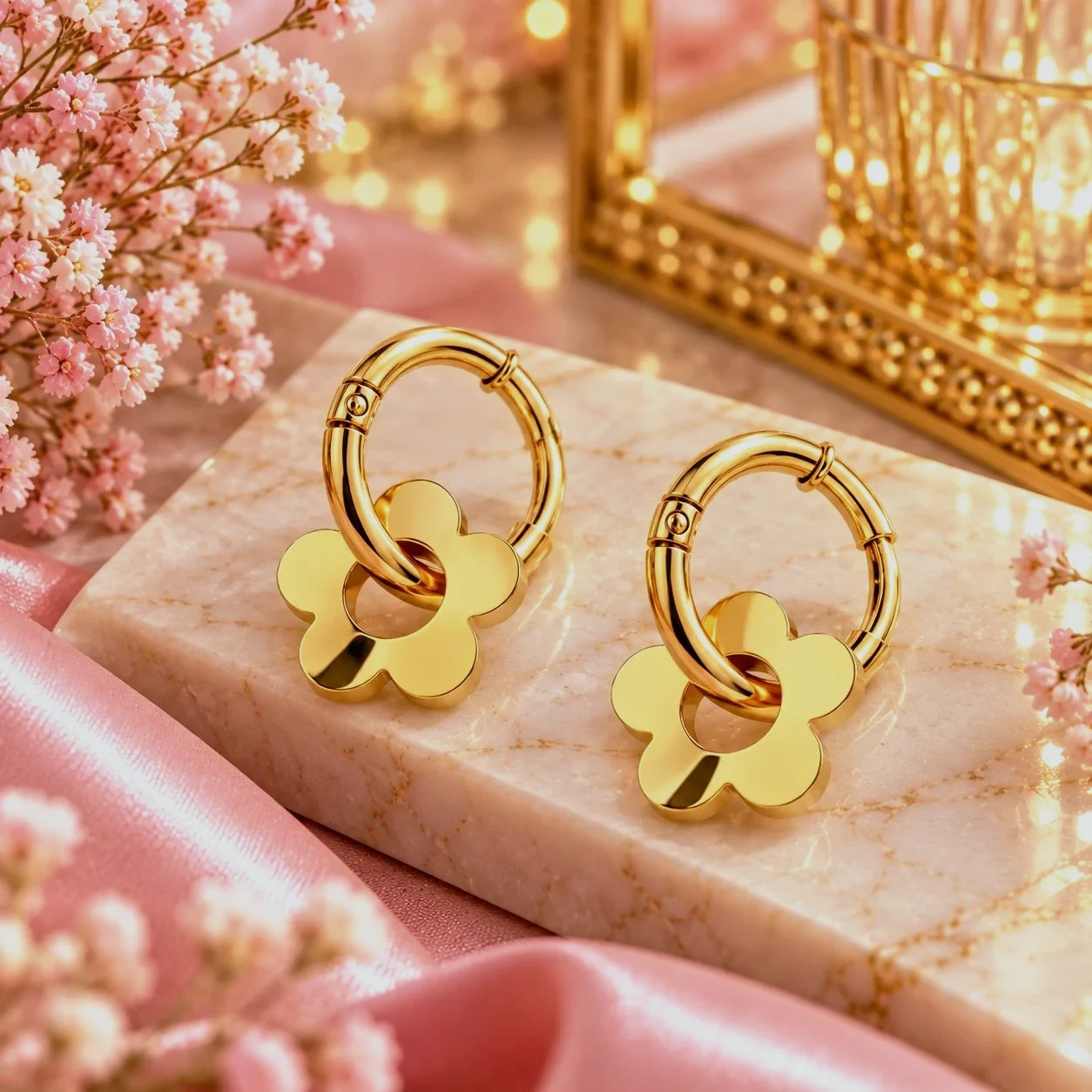Boucles d'oreilles creoles en acier inoxydable