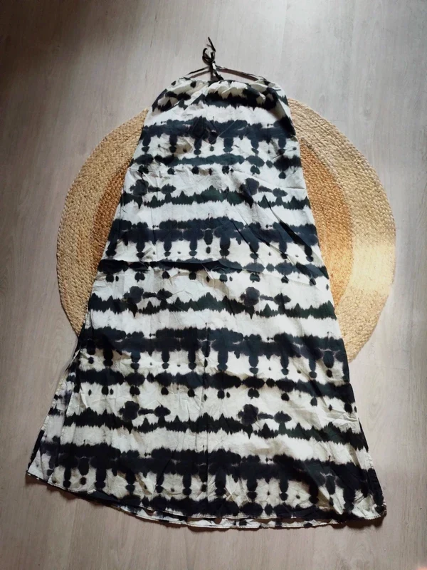 Robe longue tie and dye noir et blanc 🖤 – Vintage Dressing – taille M / 38 / 10