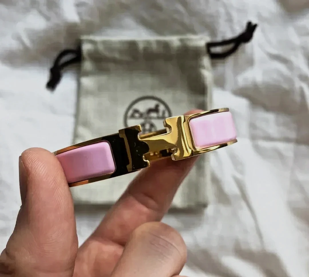 Bracelet Hermès Clic H - GM Or Rose 