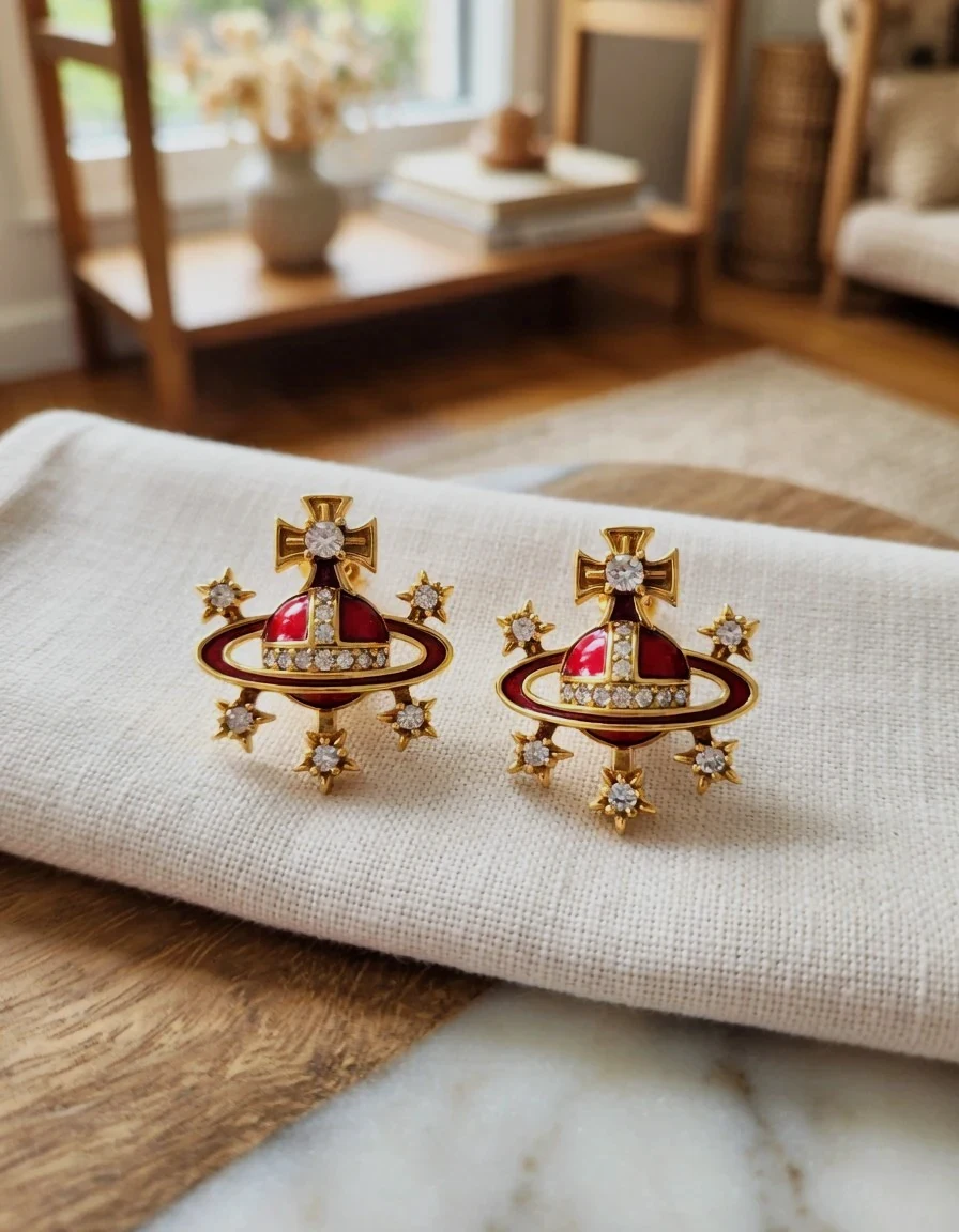 Boucles d'oreilles orbe Vivienne Westwood