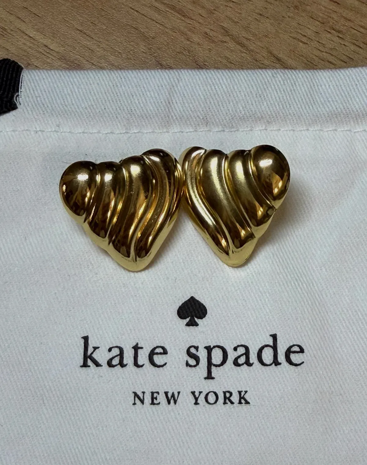 Boucles d'oreilles cœur dorées Kate Spade – Kate Spade – doré – taille Taille unique 3