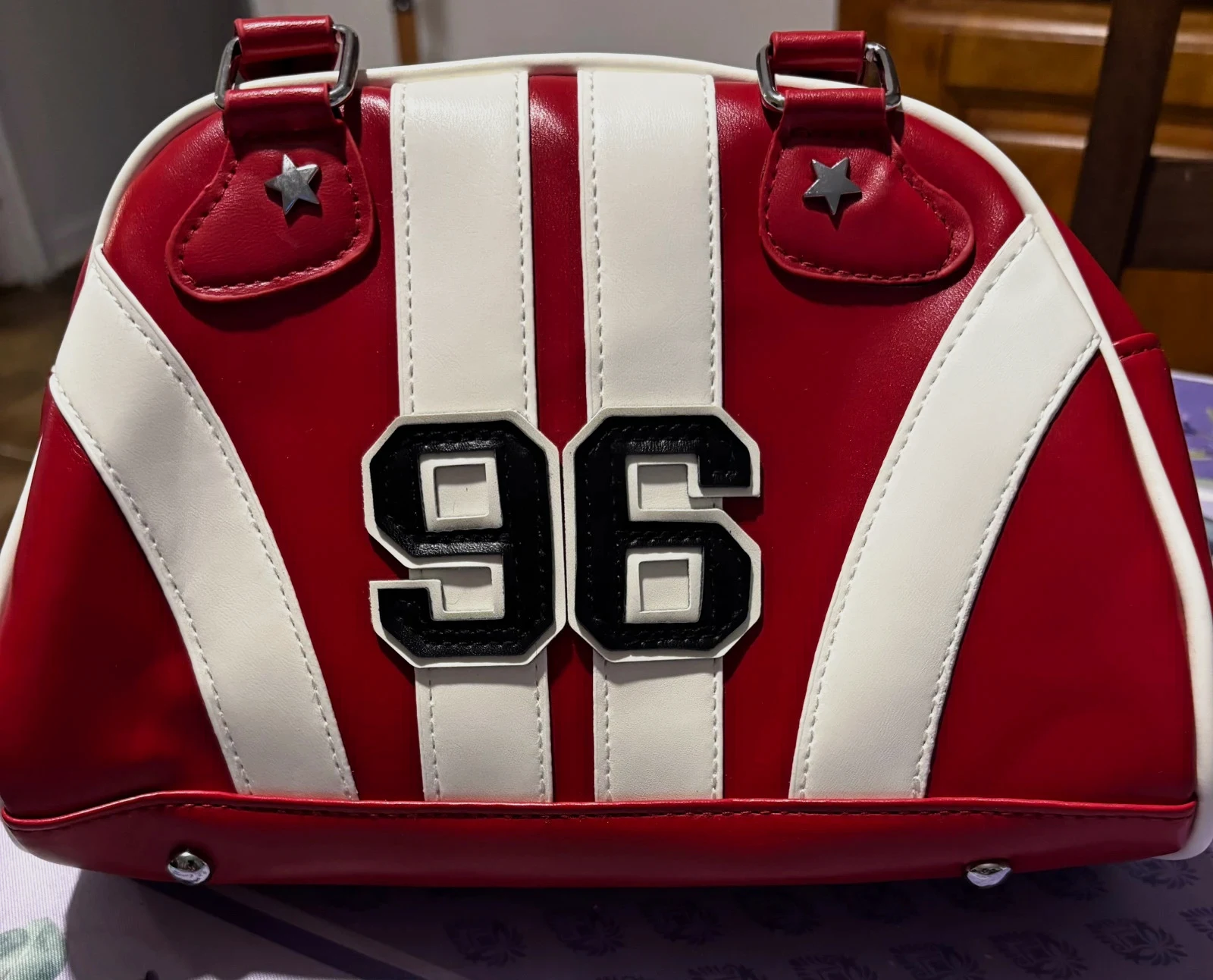 Sac bowling rouge rétro 96