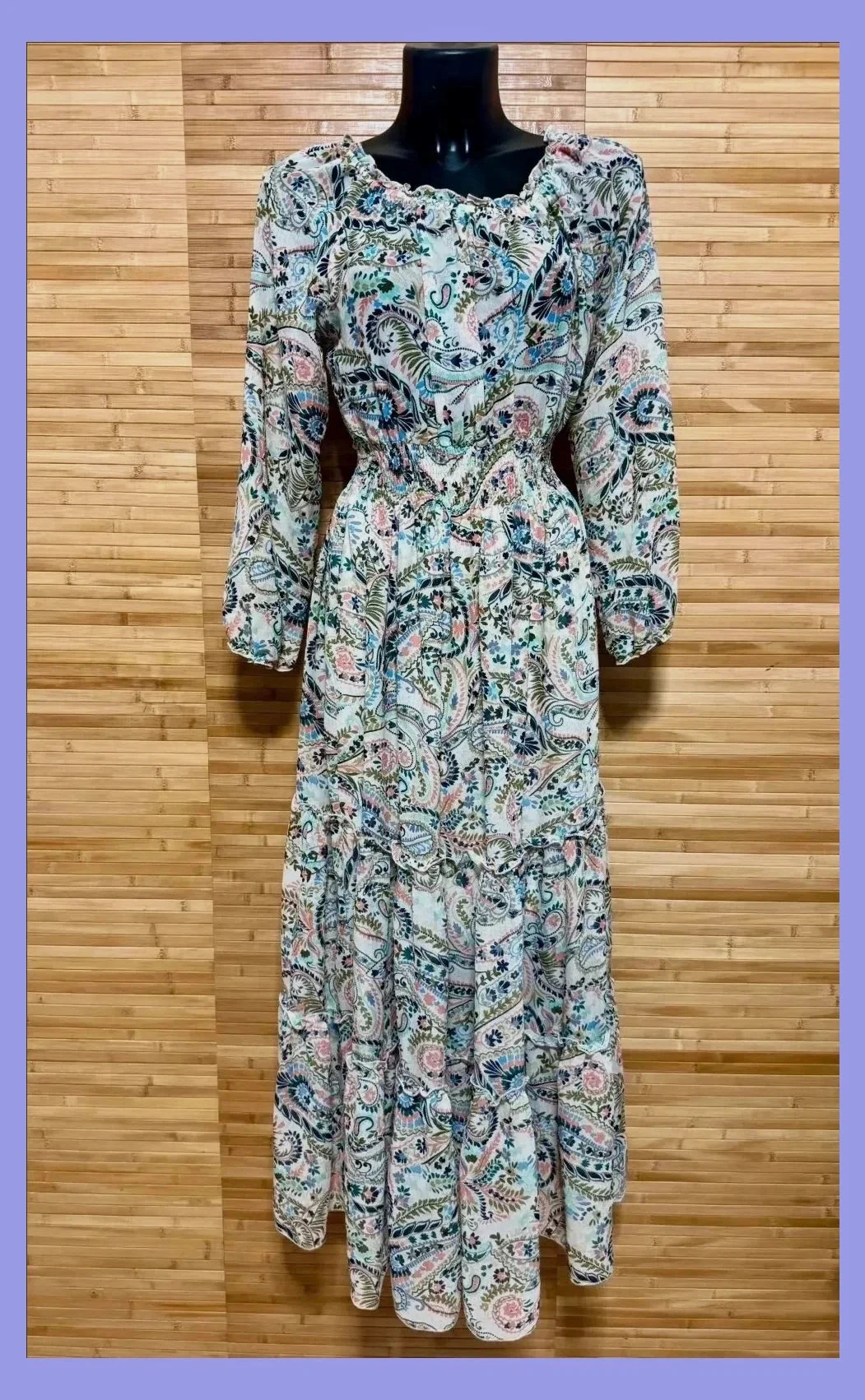 Divino vestido largo estampado flores de Kate and Lily 😍talla 8 americana, 40 españa