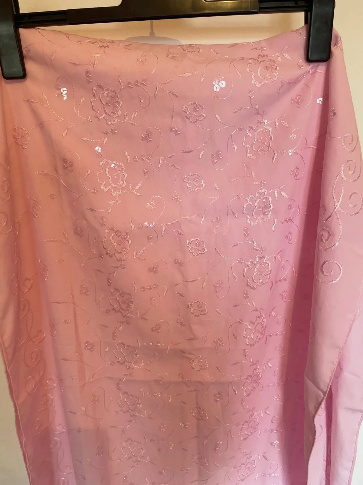 Chal rosa pastel fiesta - Lentejuelas y flecos - Talla única – Pastel 2
