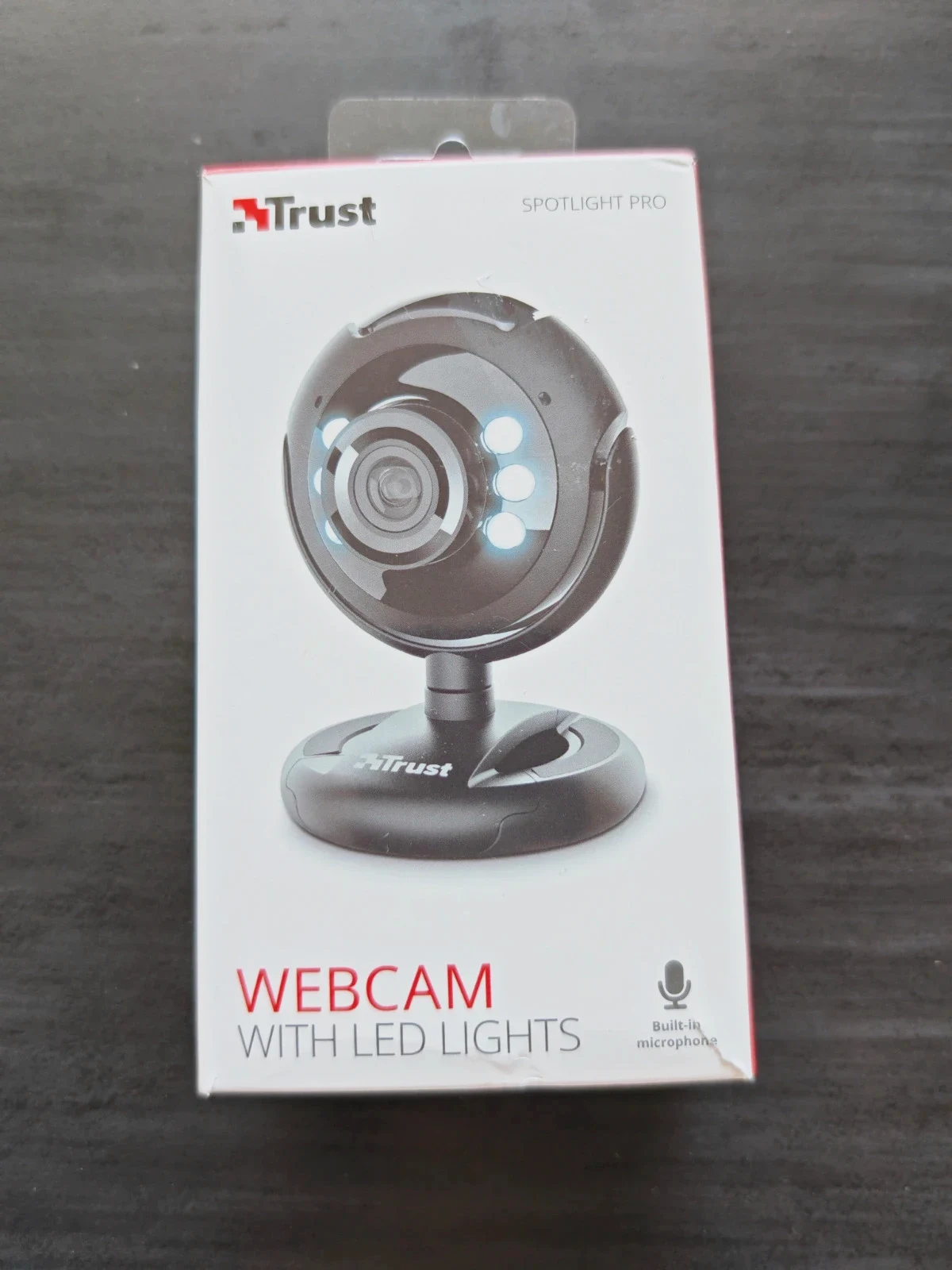 Webcam Trust Spotlight Pro USB avec LED & Micro intégré – Neuve