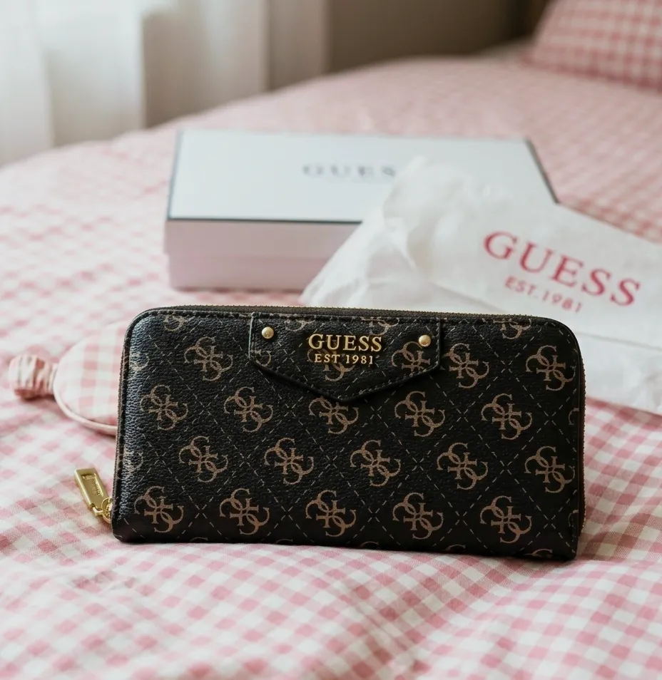 Portefeuille femme noir avec fermetures  – Guess – noir 5
