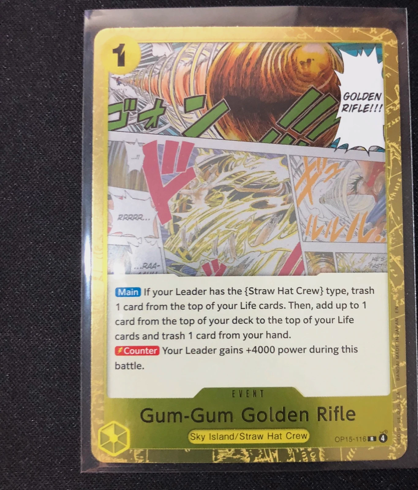 Gum-Gum Golden Rifle OP15-116 Rare Event