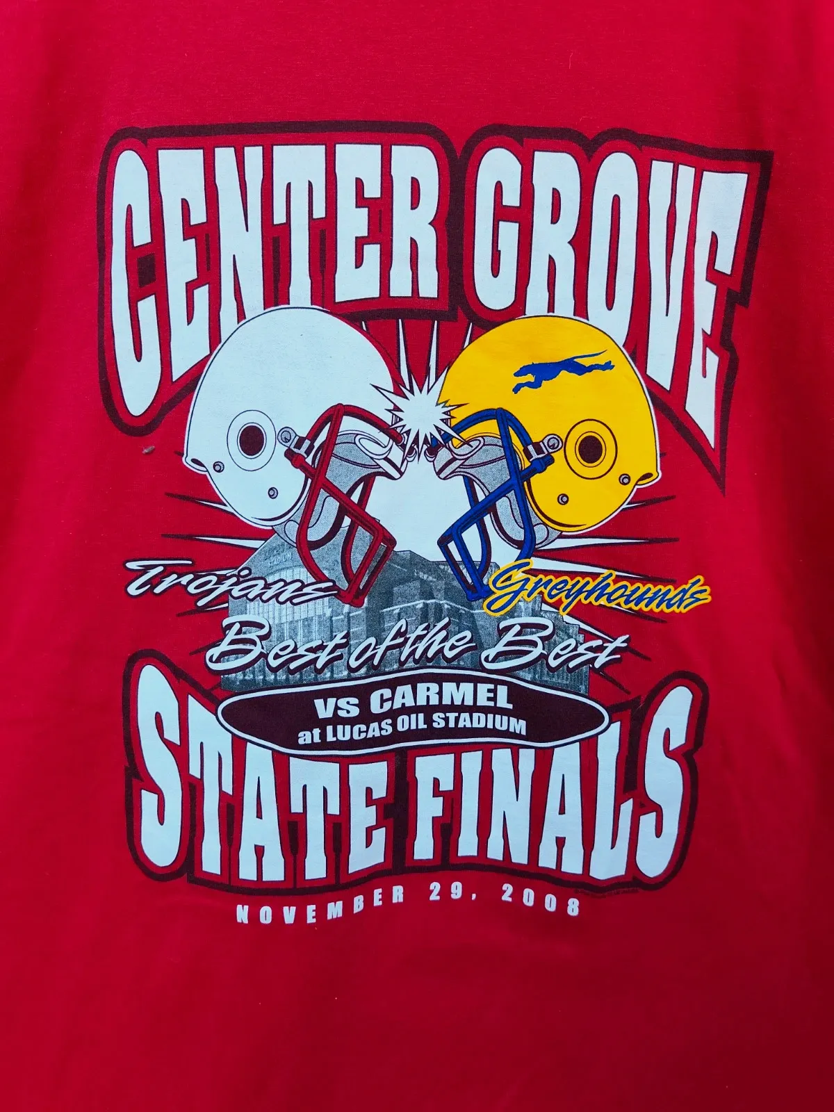 T-shirt rouge Center Grove State Finals 2008 – Jerzees – rouge – taille XL 2