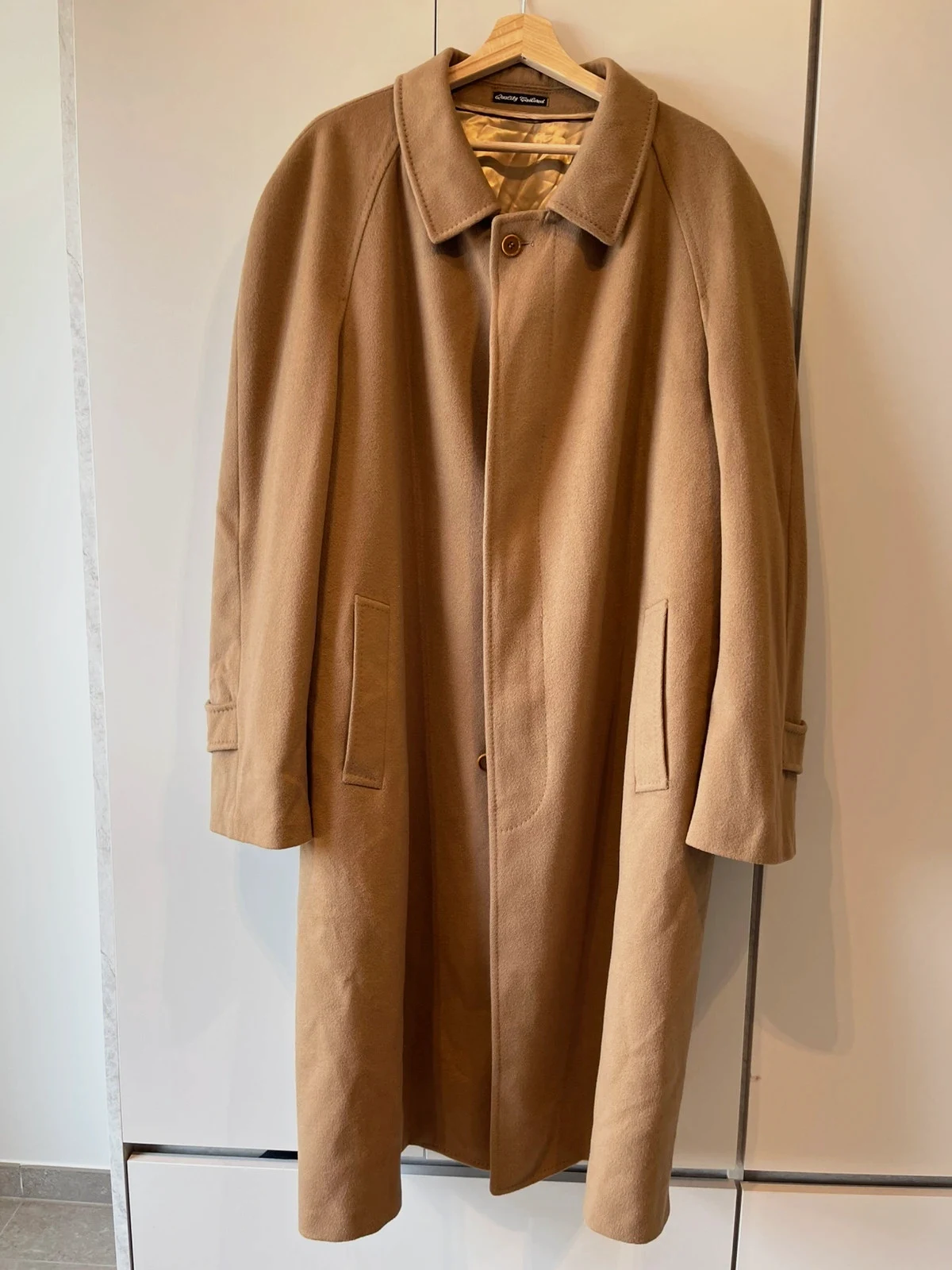 Manteau camel laine & cachemire – Taille 54 – Piacenza – taille XXL