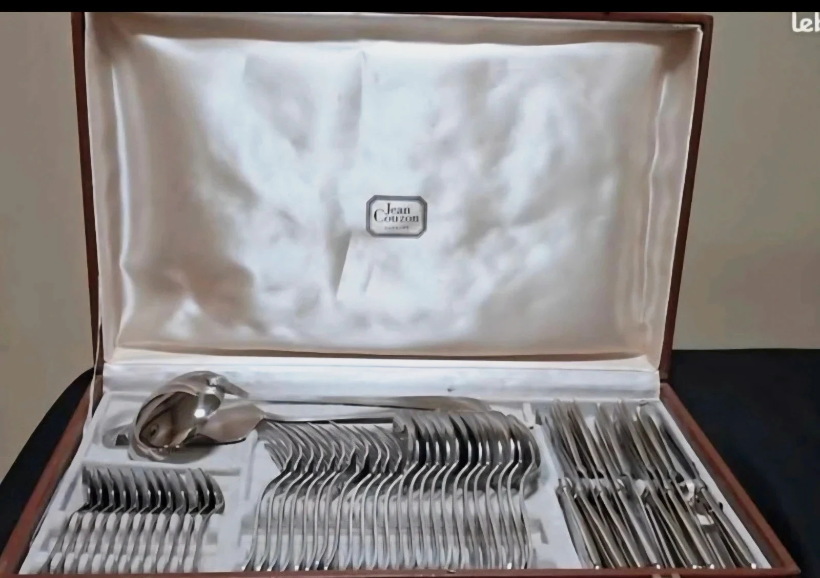 Ménagère Jean Couzon 50 pièces avec coffret – service de couverts vintage
