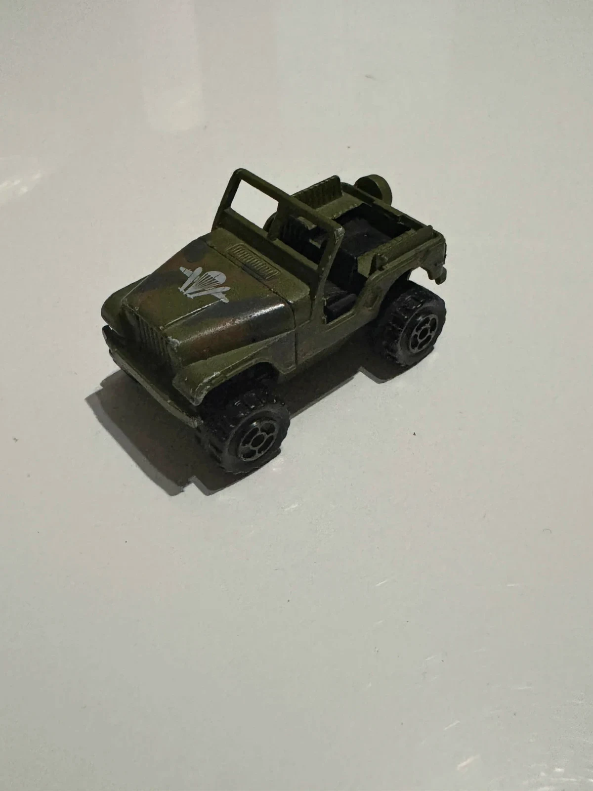 Majorette Jeep CJ 4x4 n° 290 / 244 vert armée loose 1/54 VHTF vintage années 80