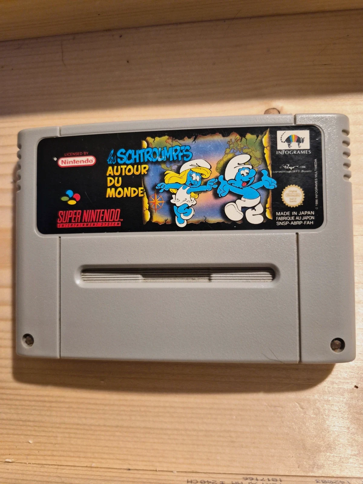 Jeu Les Schtroumpfs Autour du Monde SNES
