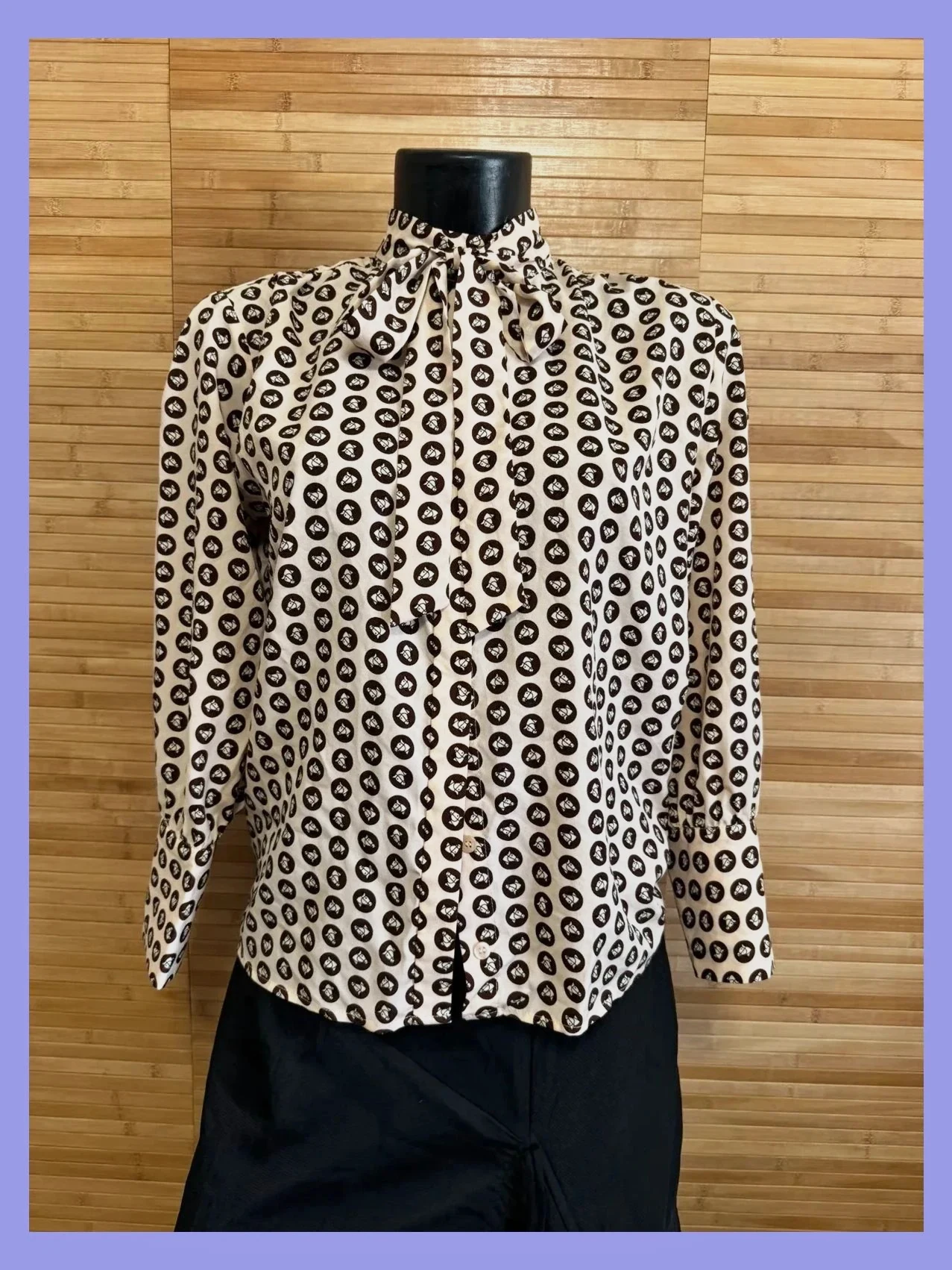 Blusa estampada con lazo de topshop talla 36 😍