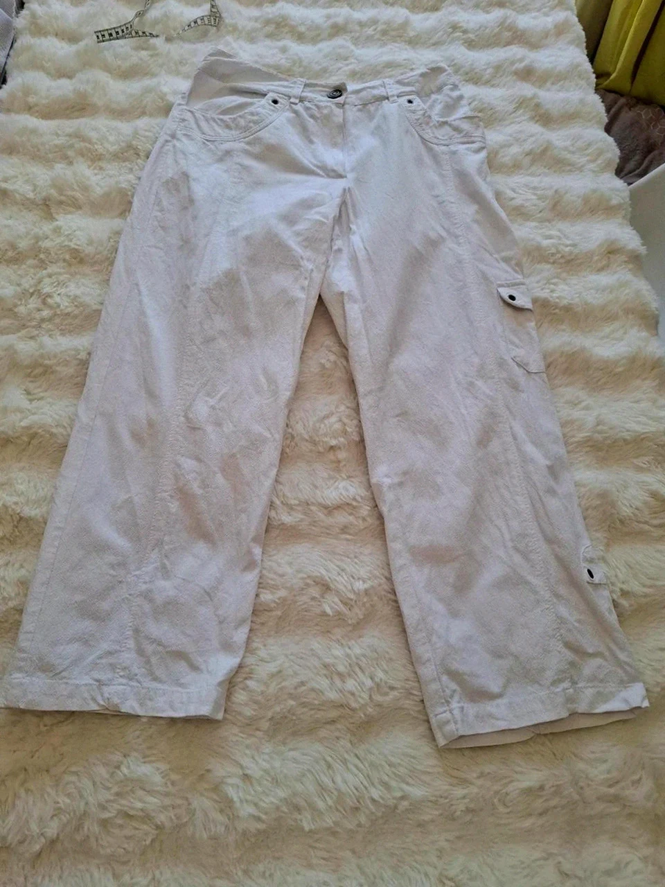 Pantalon Cargo / 7/8e Les Marins de Jac Jac - Blanc - Taille 1 (S/36)