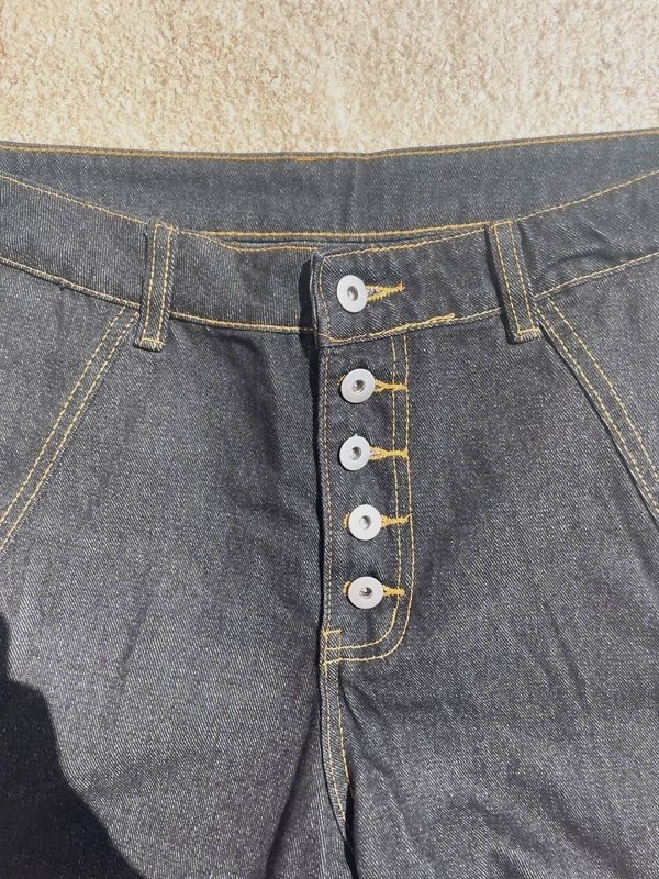 Jean large baggy structuré à coutures contrastantes – tendance – taille 38 3