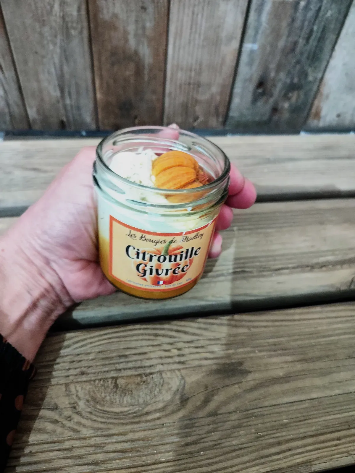 Bougie artisanale parfumée Citrouille Givrée – Les Bougies de Madley 2