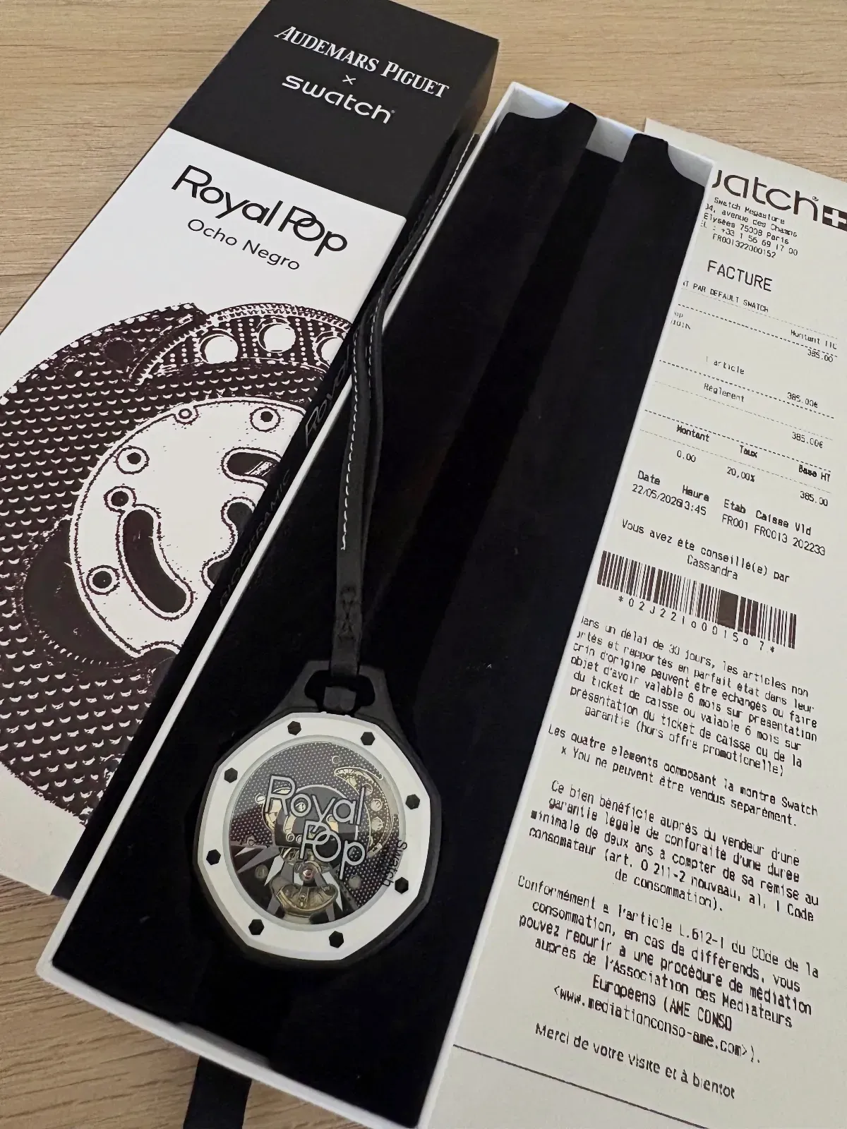 Montre Swatch x Audemars Piguet Royal Oak Ocho Negro – Swatch – noir et blanc – taille L 3