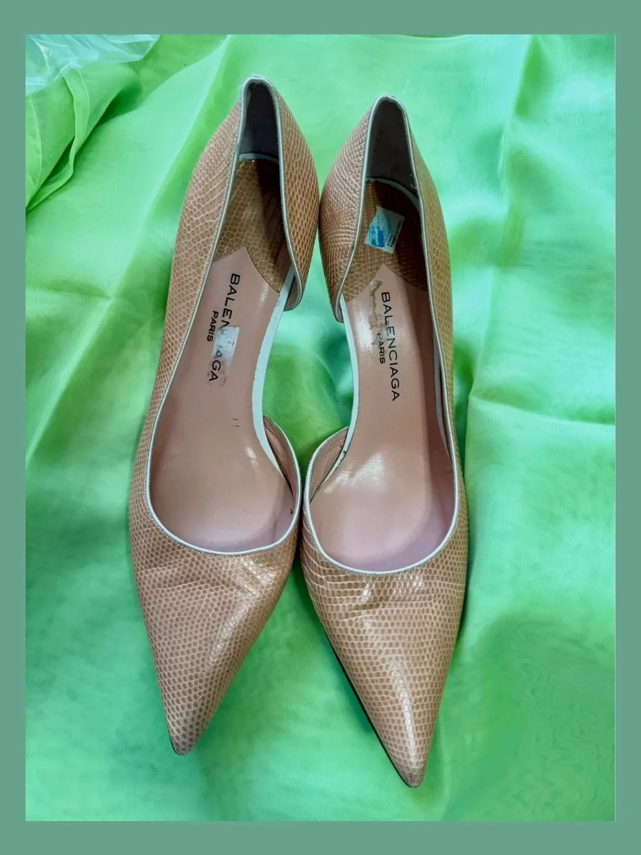 Divinos zapatos tacón vintage de Balenciaga , piel , número 41 😍