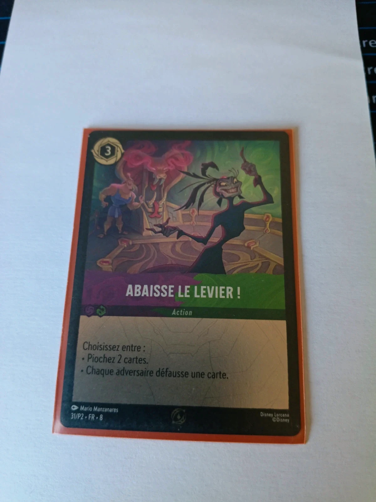 Carte promo Abaisse le levier Lorcana