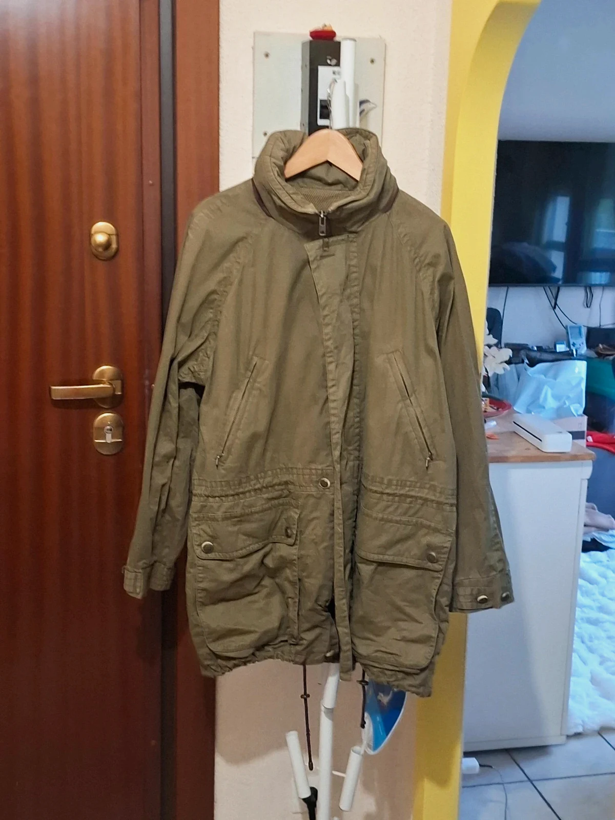 Veste / Parka Rétro Vintage Militaire / Casual Kaki Timberland Weathergear T.M / M