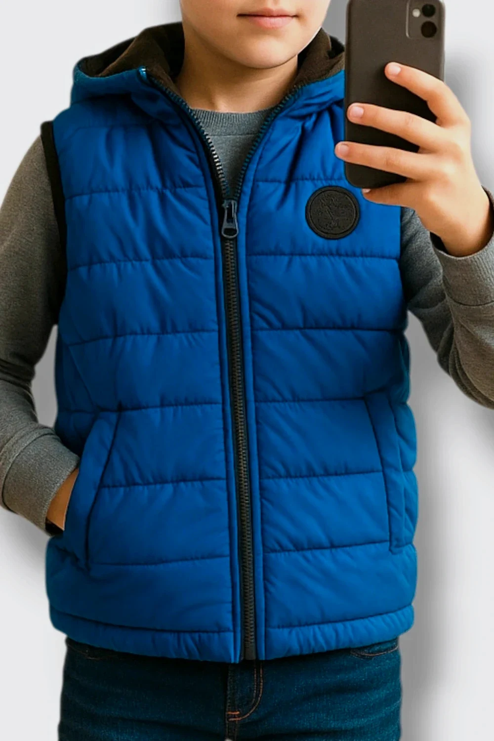Doudoune sans manches bleu pour enfant🧥 – Minoti – taille 8 ans / 128 cm
