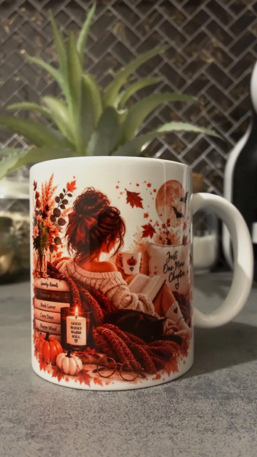 Mug Book Lover Automne – Lecture Cosy – Prénom au choix 🍂📚 – Mug créateur 5