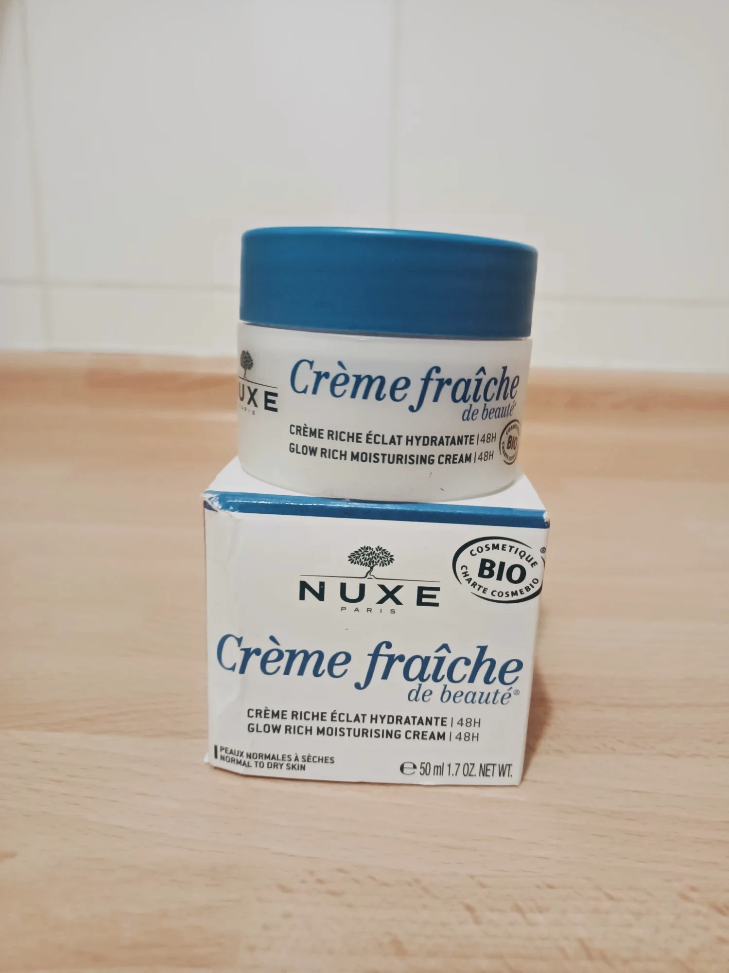 Crème riche éclat hydratante 48h Nuxe Crème Fraîche de Beauté Bio - 50 ml - Neuf