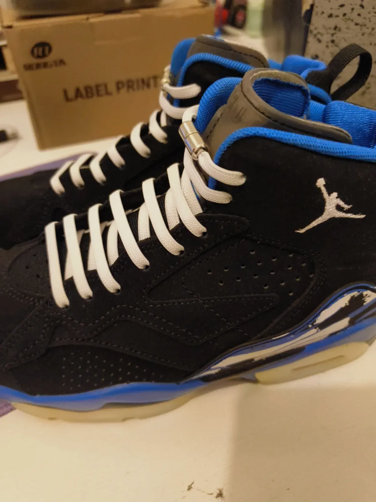 Baskets Jordan MVP 678 Noires et Bleues – Jordan – taille EU 38 4