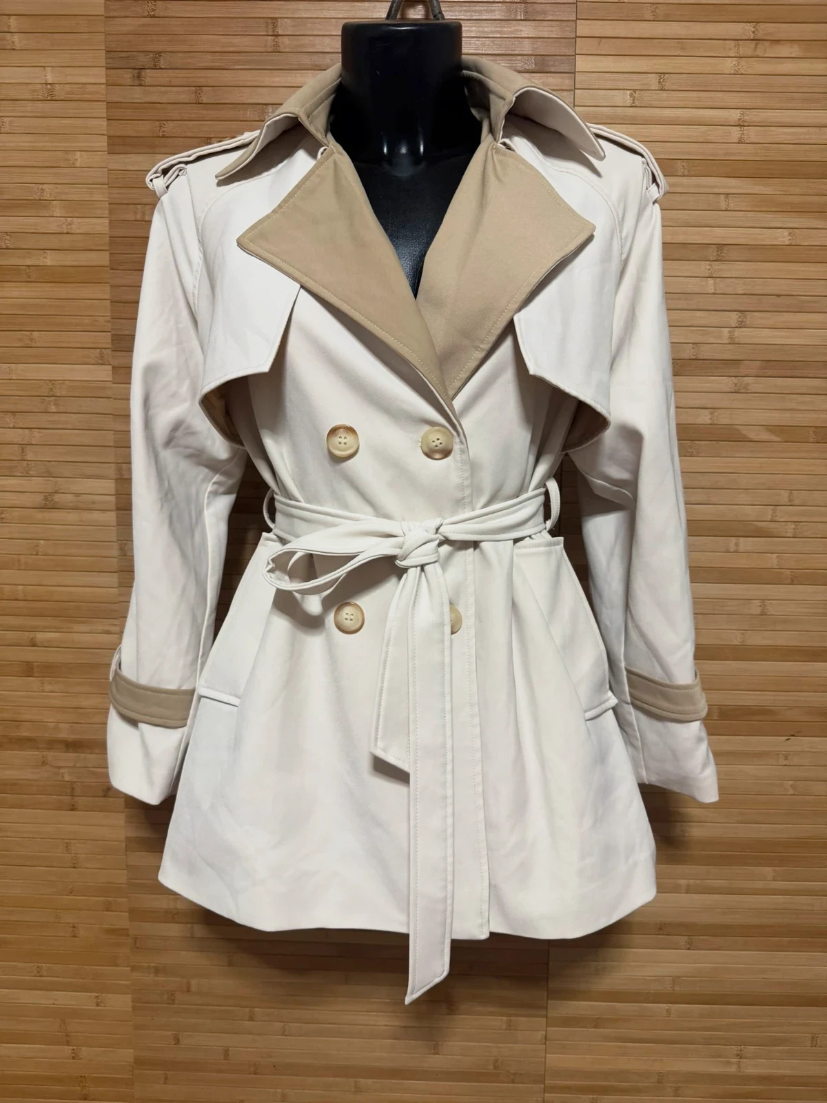 Divina gabardina bicolor vintage talla L 😍