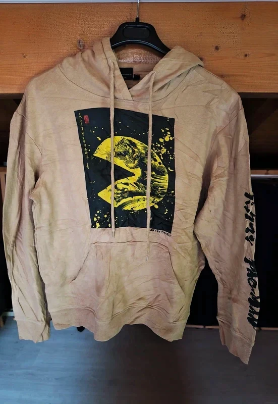 Sweat à capuche Pac-Man beige et tigre japonais 🐯
