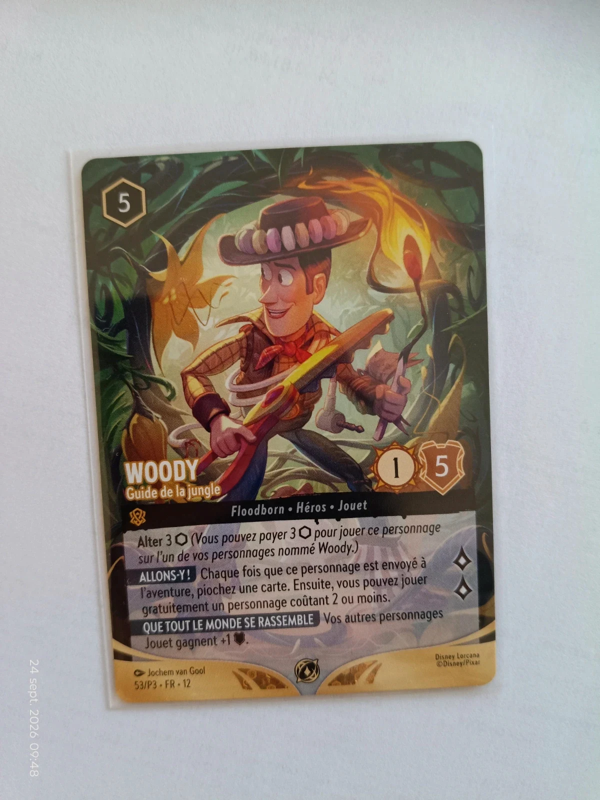 Carte promo non foil woody Lorcana – Disney